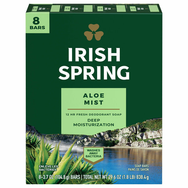 Irish Spring Men's Bar Soap, Aloe Mist