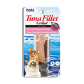 INABA Premium Hand-Cut Grilled Tuna Fillet Cat Treats with Vitamin E and Green Tea Extract, 0.52 Ounce Fillet, Crab Broth
