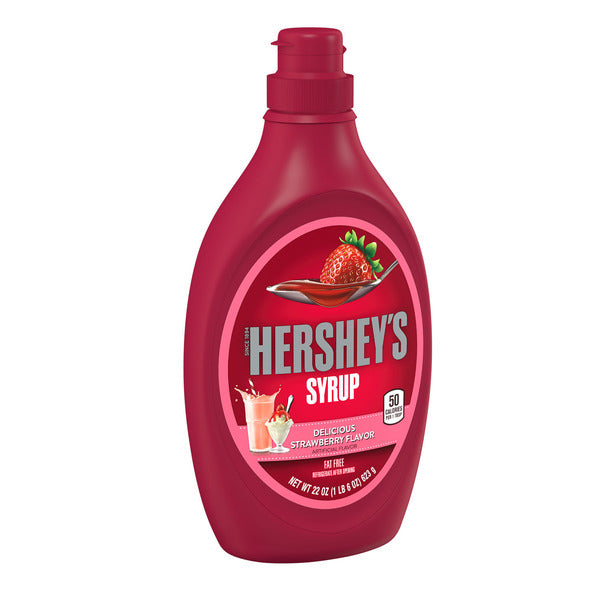 Hershey's Strawberry Flavored Syrup Bottle, 22 oz