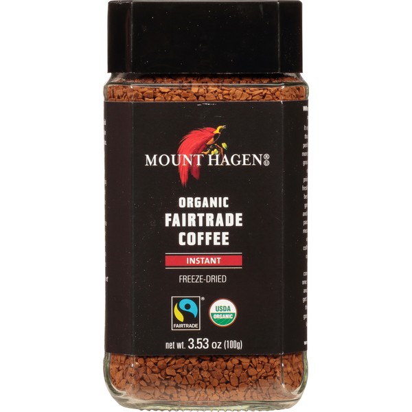 Mount Hagen Coffee, Organic, Fairtrade, Instant, Freeze-Dried