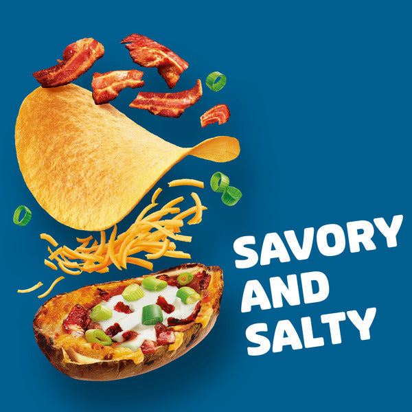 Pringles Loaded Potato Skins Potato Crisps Chips, Lunch Snacks, 5.5 oz