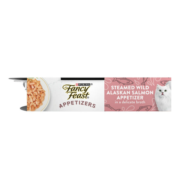 Purina Fancy Feast Appetizers Lickable Grain Free Wet Cat Food Topper Wild Alaskan Salmon Appetizer