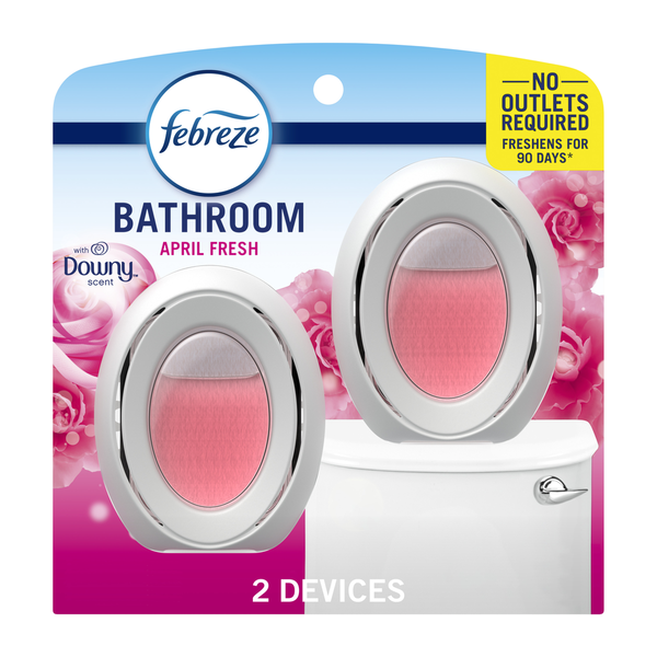 Febreze Bathroom Air Freshener, Odor-Fighting, Downy April Fresh