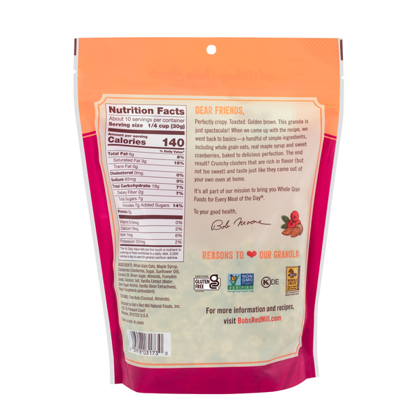 Bob's Red Mill Homestyle Cranberry Almond Granola
