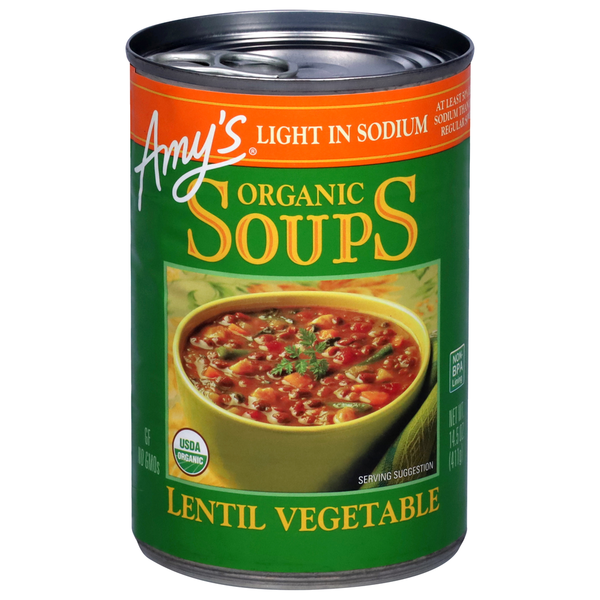 Amy's Kitchen Organic Light in Sodium Lentil Vegetable Soup
