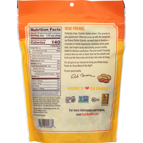 Bob's Red Mill Homestyle Granola, Peanut Butter
