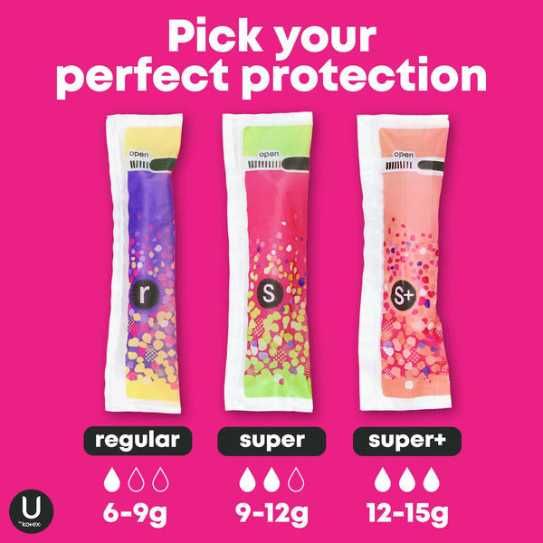 U by Kotex Click Compact Unscented Tampons, Super Plus