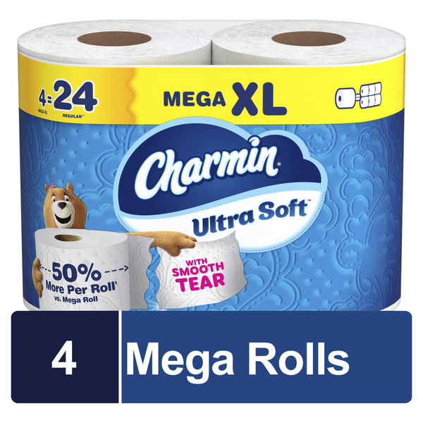 Charmin Toilet Paper Ultra Soft,  Mega XL Rolls