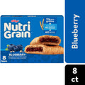 Kellogg’s Nutri-Grain Blueberry Breakfast Bars, Made with 10g Whole Grains, 8 Count
