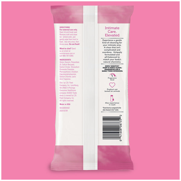 Summer's Eve Feminine Cleansing Wipes, Simply Sensitive