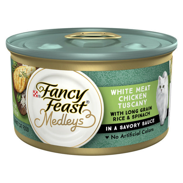 Purina Fancy Feast Wet Cat Food, Medleys White Meat Chicken Tuscany With Long Grain Rice & Greens