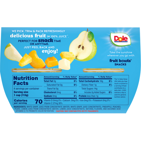 Dole Mixed Fruit, in 100% Fruit Juice
