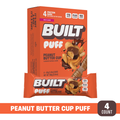 BUILT Protein Snack Bar Puff, Peanut Butter Cup, 4 Count Box