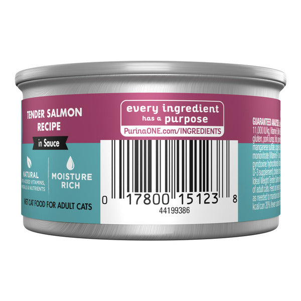 Purina ONE Natural Weight Control Wet Cat Food, Ideal Weight Tender Salmon Recipe