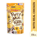 Purina Friskies Natural Cat Treats, Party Mix Natural Yums With Real Chicken & Vitamins, Minerals & Nutrients