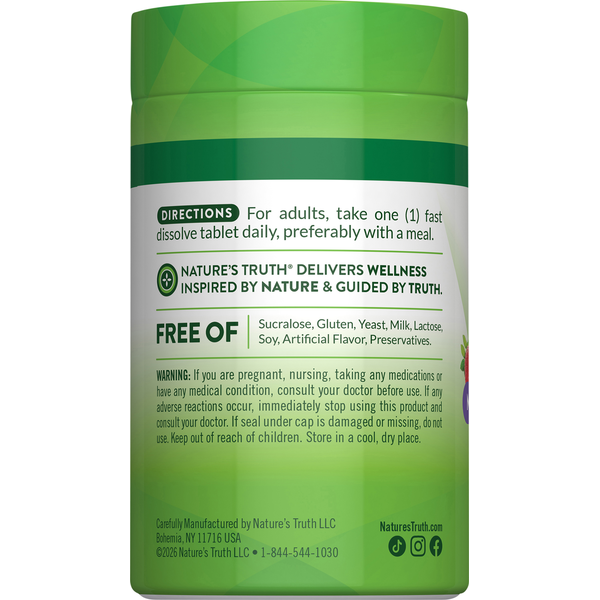 Nature's Truth Vitamin B-12, 5,000 mcg Tablets