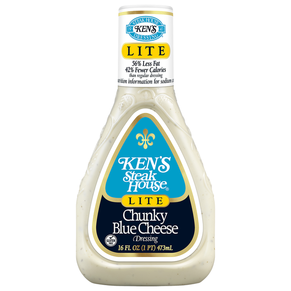 Ken's Steak House Dressing, Blue Cheese, Chunky, Lite