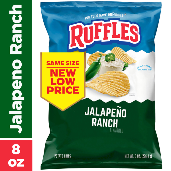 Ruffles Potato Chips Jalapeno Ranch Flavored