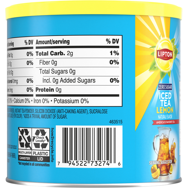 Lipton Zero Sugar Lemon Iced Tea