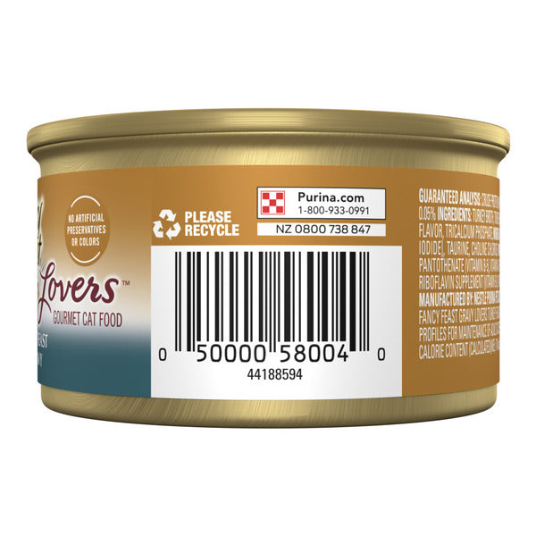 Purina Fancy Feast Gravy Lovers Turkey Feast Grilled Gourmet Cat Food in Wet Cat Food Gravy