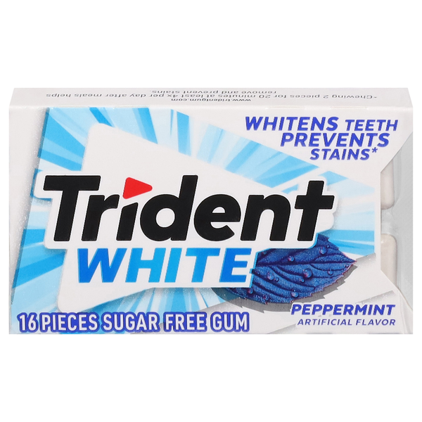 Trident Gum, Sugar Free, Peppermint