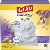 Glad ForceFlex Tall Kitchen Trash Bags, 13 Gallon,...
️