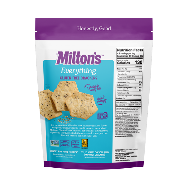 Milton's Gluten Free Crackers, Everything