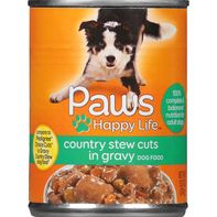 Paws Happy Life Dog Food, Country Stew Cuts in Gra...
️
