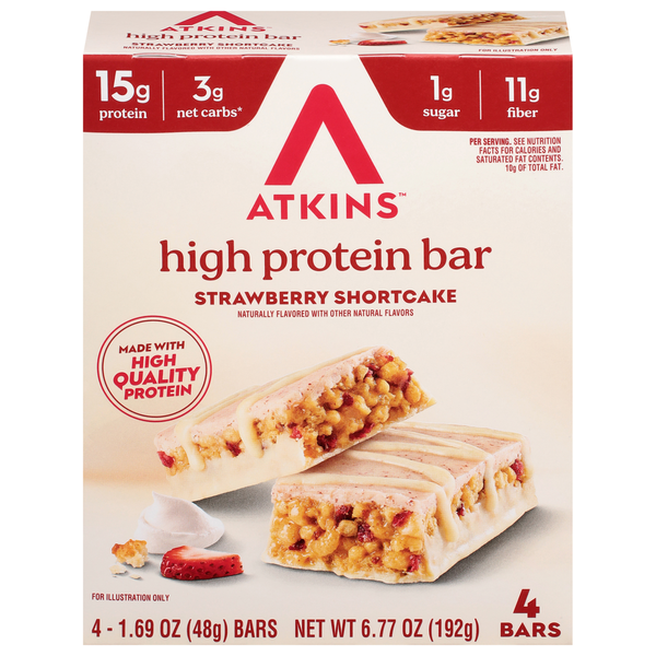 Atkins Strawberry Shortcake High Protein Bar