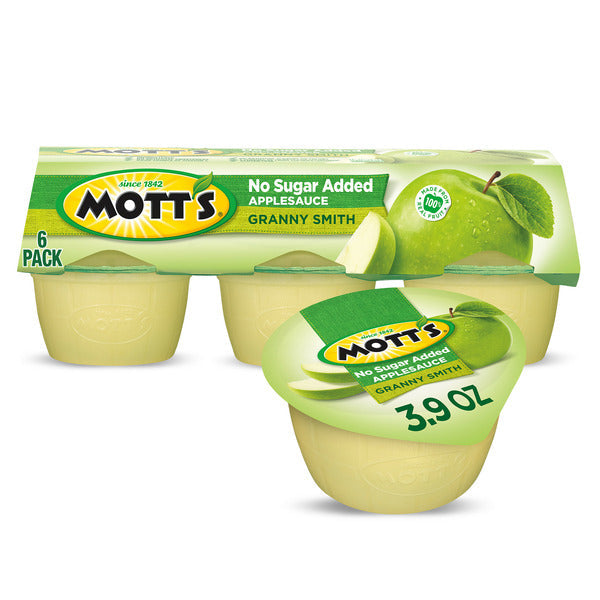 Mott's Unsweetened Apple Sauce Cups, Granny Smith