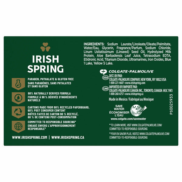 Irish Spring Men's Bar Soap, Aloe Mist
