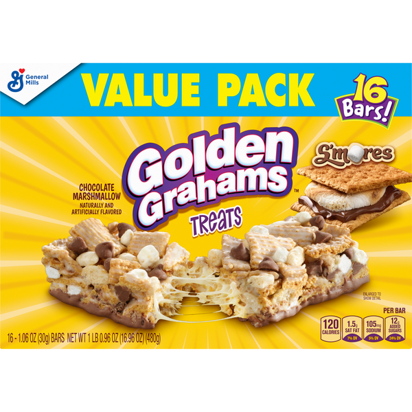 General Mills Golden Grahams S'mores Cereal Treat Bars Value Pack