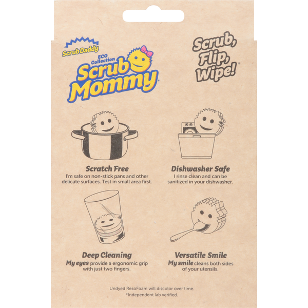 Scrub Daddy Scrubber+Sponge, Dual-Sided, Eco Collection