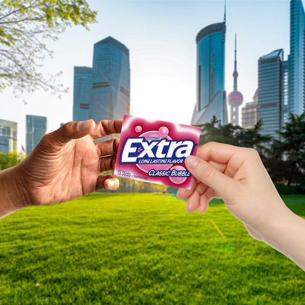 Extra Extra Long Lasting Flavor Classic Bubble Sugar Free Gum