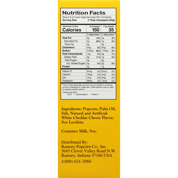 Cousin Willie's Microwave White Cheddar Popcorn