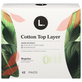 L. Thin Pads, with Wings, Regular, Cotton Top Layer