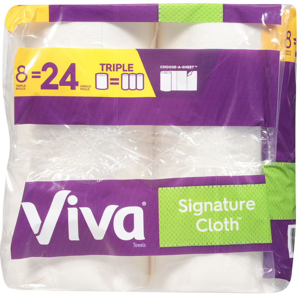 Viva Signature Cloth Choose-A-Sheet Triple Rolls Paper Towels