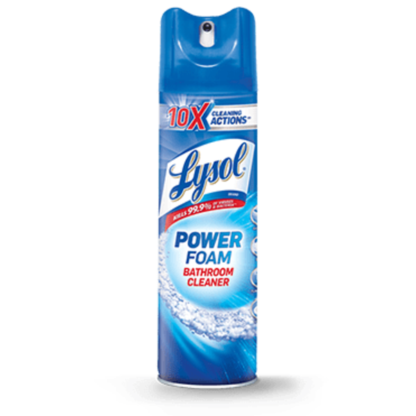 Lysol Disinfecting Power Foam Cleaner for Bathrooms, Showers, Tubs