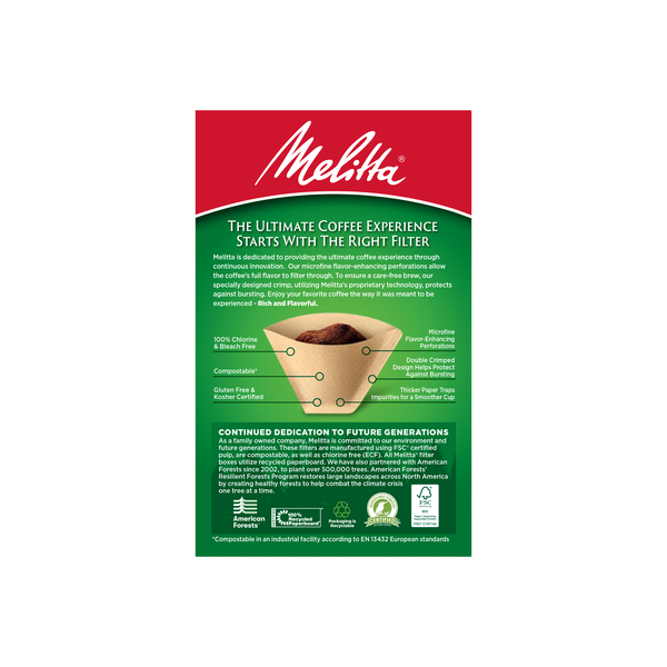 Melitta #2 Cone Natural Brown Coffee Filters