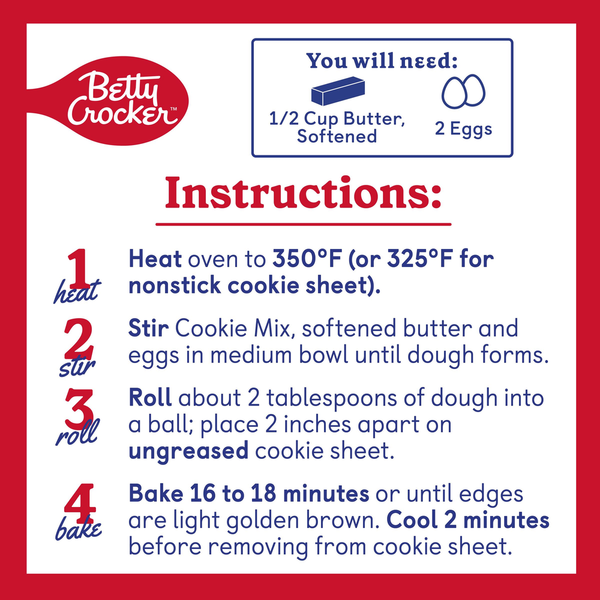 Betty Crocker Soft Baked Birthday Cake Batter Flavored Cookie Mix