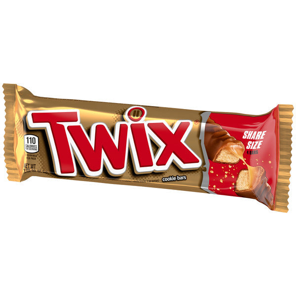 TWIX Milk Chocolate Caramel Cookie Candy Bar Share Size