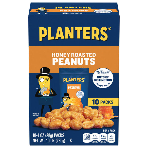 Planters Honey Roasted Peanuts 10-Pack, .62 LB