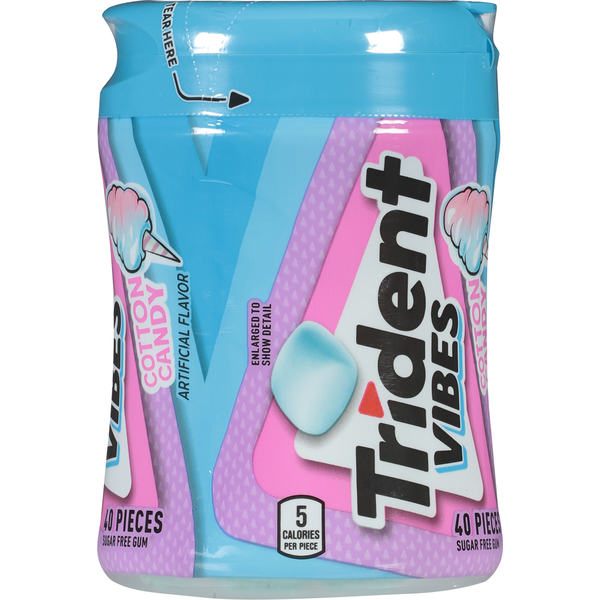 Trident Vibes Cotton Candy Sugar Free Gum