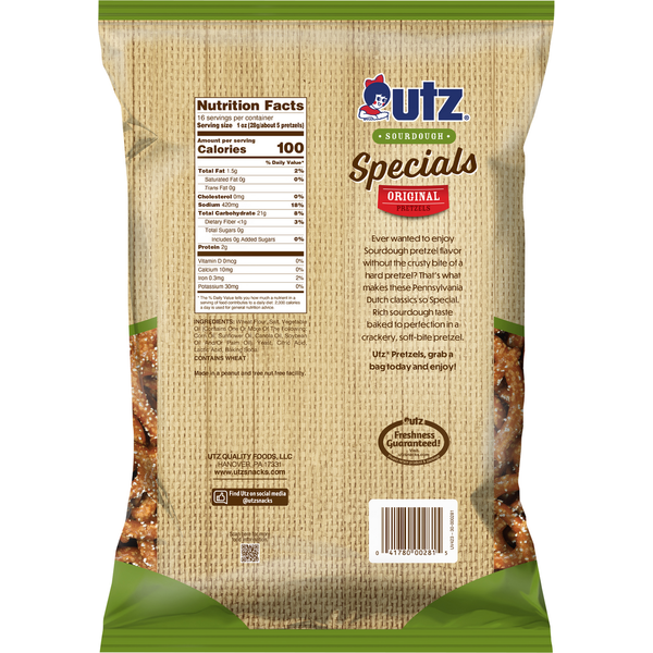 Utz Pretzels, Sourdough, Original, Specials
