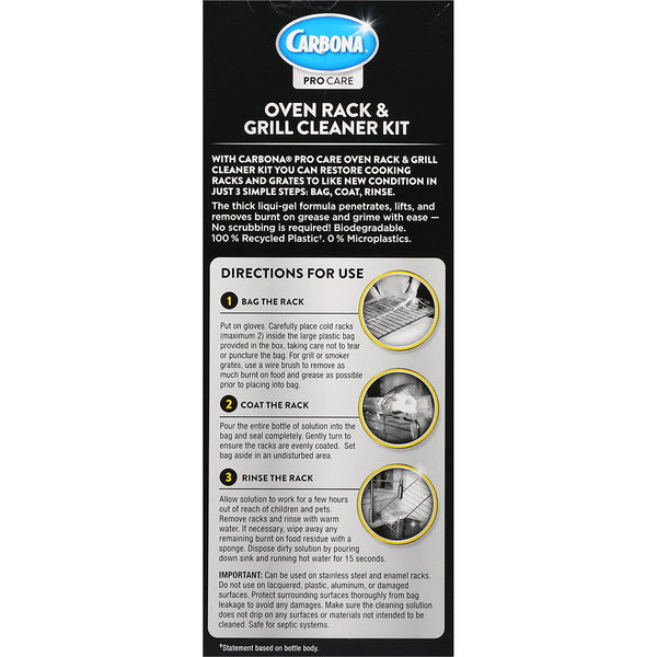 Carbona 2 in 1 Oven Rack & Grill Cleaner