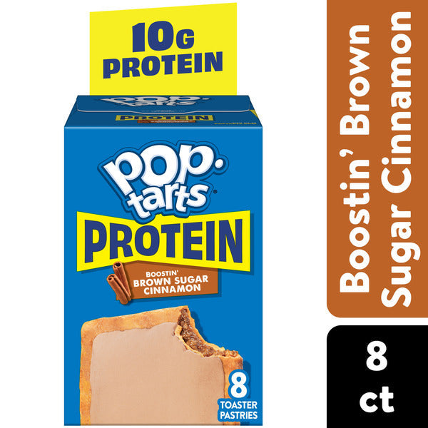Pop-Tarts Protein Boostin' Brown Sugar Cinnamon Toaster Pastries, 10g Protein, 8 Count
