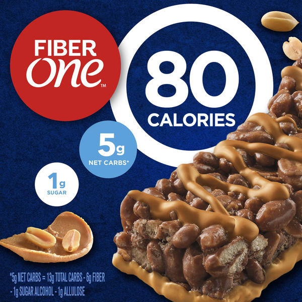Fiber One 80 Calorie Chocolate Peanut Butter Value Pack Chewy Snack Bars