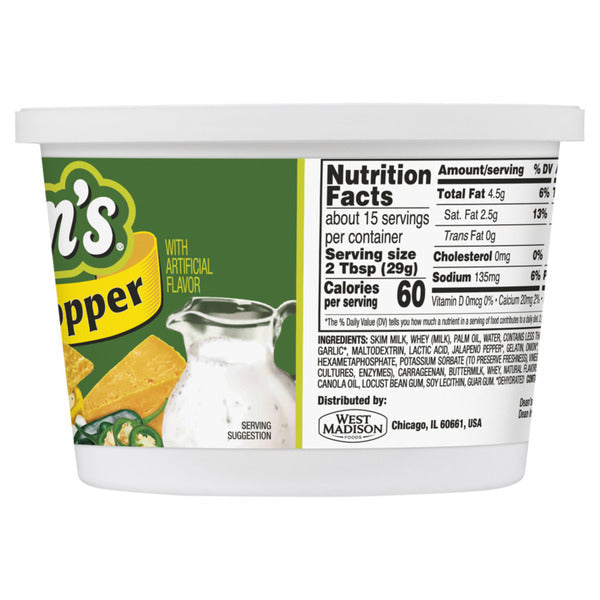 DEAN'S Jalapeno Popper Dip 16 oz