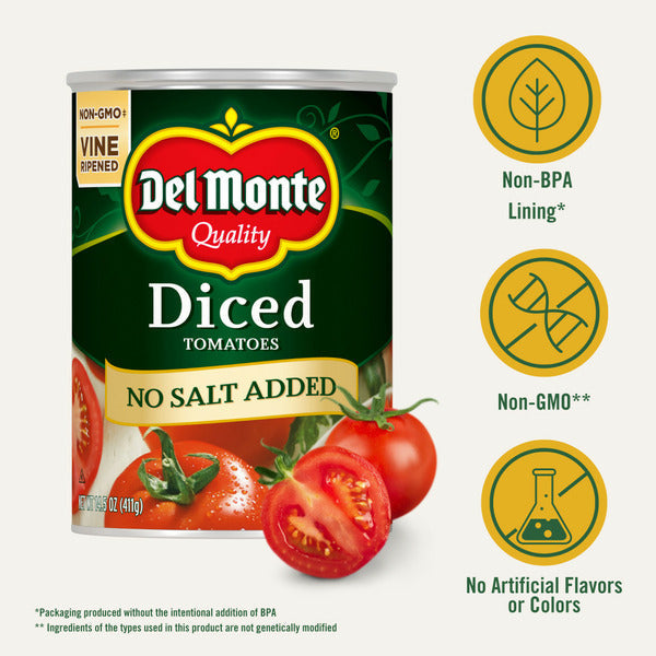 Del Monte No Salt Added Diced Tomatoes