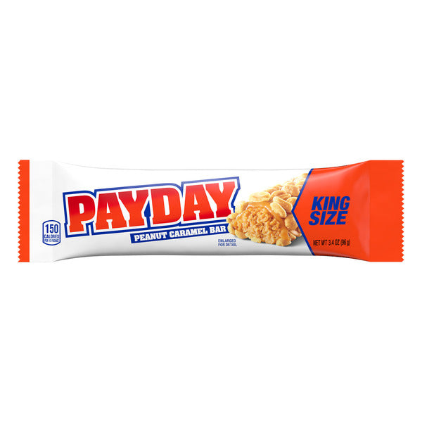 PAYDAY Peanut Caramel King Size, Candy Bar, 3.4 oz
